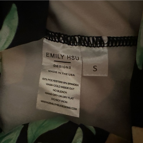 Emily HSU Designs Black High Waisted Lemon Print Pink & White Striped Leggings S - Picture 12 of 15